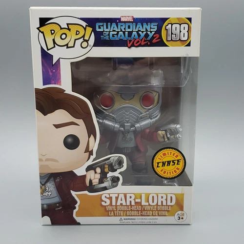 Funko Pop Guardians of the Galaxy Vol 2 Star-Lord 198 Chase Vinyl Bobble Head
