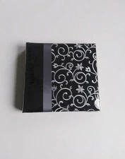 Pioneer Photo Album 8"x9" Floral Fabric Cover Black 200 Photos Wedding Elegant