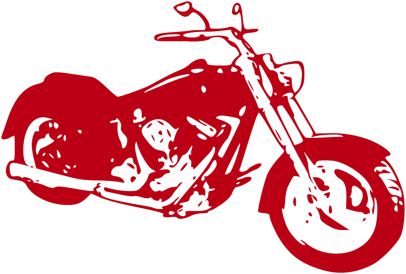 Cruiser Bike Motorcycle Vinyl Decal Your Color Choice Sticker