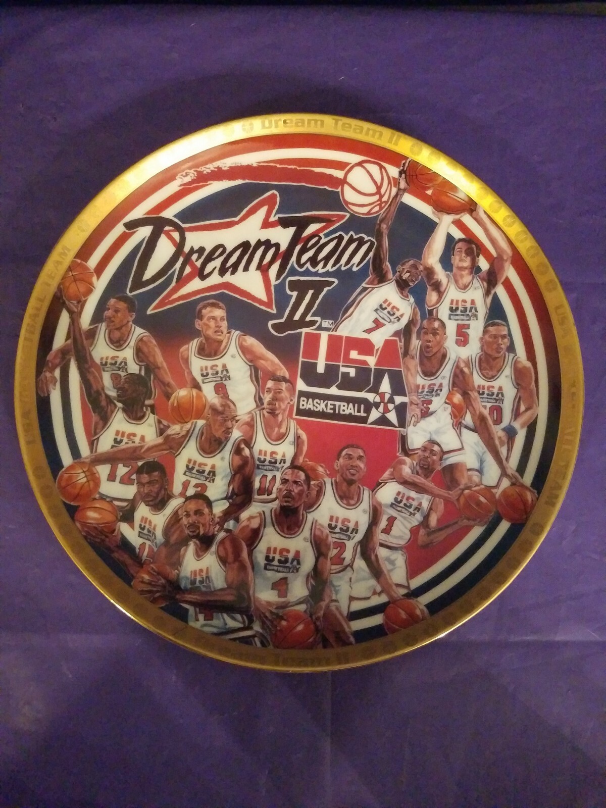 Sports Impressions Collector's Plate DREAM TEAM II USA Basketball w