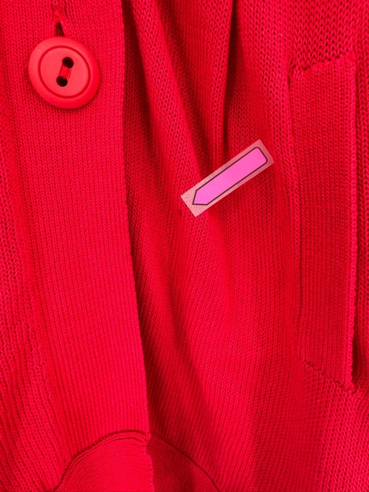 Cárdigan Suéter Largo Acampanado Calce Botón Rojo Nanette Lepore Talla S Foto 2 de 4