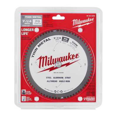MILWAUKEE 7-1/4'' METAL STEEL CUTTING CARBIDE CIRCULAR SAW BLADE 70T 48-40-4240