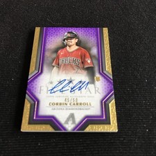 CORBIN CARROLL 2023 TOPPS FIVE STAR ROOKIE AUTOGRAPH AUTO PURPLE 45/50 RC