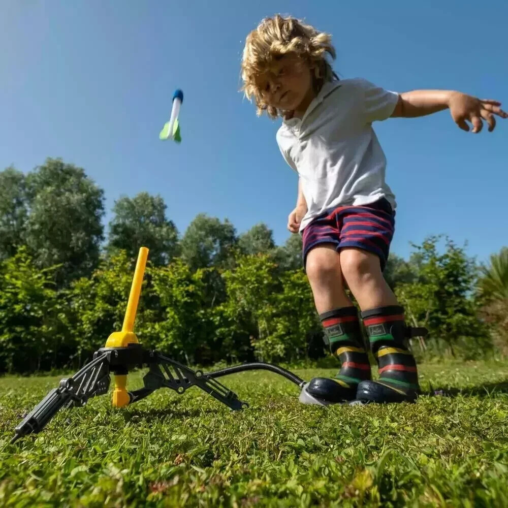 Jump Rocket Launcher for Kids with Light up Foam Rocket Toy Air Rocket Launch