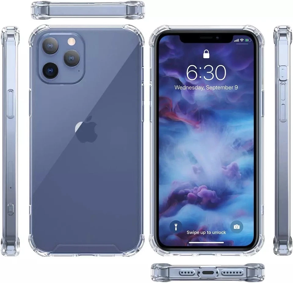 Case For iPhone  11, 11 Pro Max  XS 7/8 6/6s Max CLEAR Shockproof  Edge Silicone - Image 2 of 4