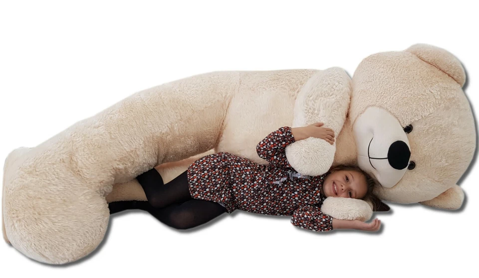 XXL Teddybär Plüsch Kuschel Teddy Bär Valentinstag Geschenk XL 220 GRAU
