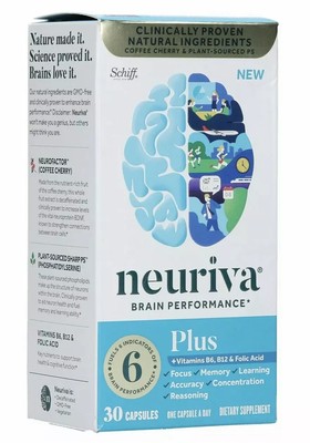 NEURIVA Plus Fast-Acting Brain Supplement 30Count New ...