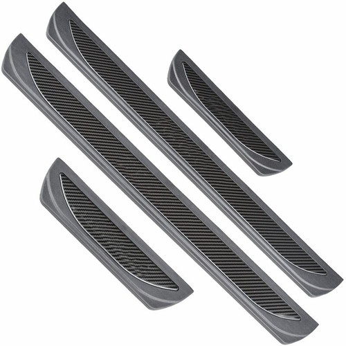 For Nissan Rogue Accessory 2025 Carbon Car Door Sill Scuff Plate Protector Cover - Picture 1 of 3
