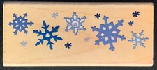 Rubber Stampede Snowflake Border Rubber Stamp
