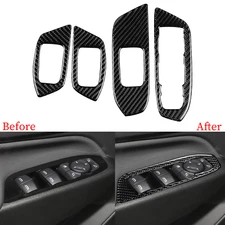Real Carbon Fiber Window Lift Switch Panel Cover For Chevrolet Equinox 2018-2022