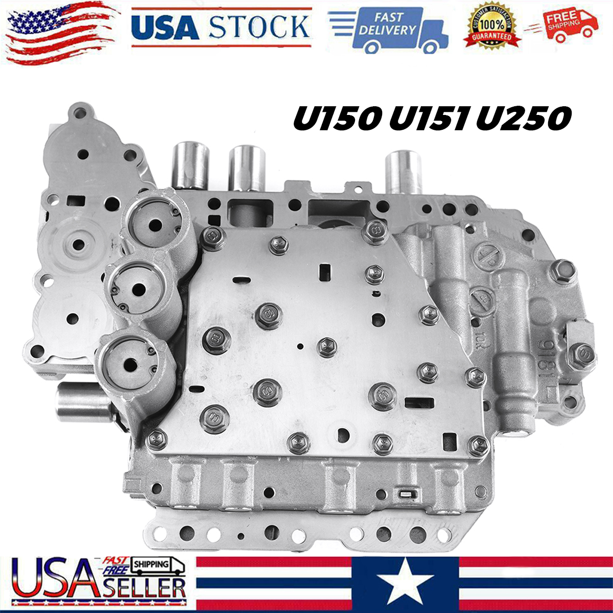 U150 U151 U250 Transmission Valve Body w/ 7 Solenoid For Toyota Lexus 2004-2014
