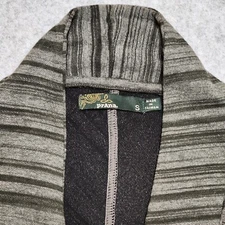 prAna Cardigan Women's Gray Paradiso Cocoon Stripe Open Front Sweater Small Grey