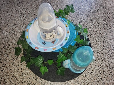 Trinklernbecher Nuk + Teller mit Deckel + Schüssel