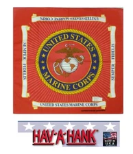 Vintage USA MADE UNITED STATES MARINE CORPS BANDANA HEAD Face Mask Scarf USMC