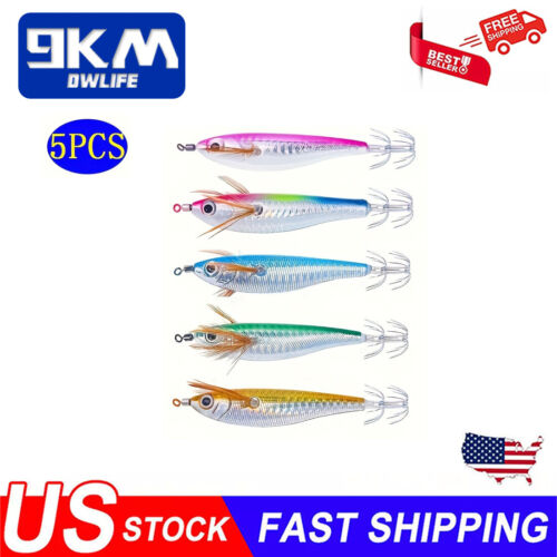 5Pcs Hard Fishing Baits Shrimp Lures 10CM 9g Jig Head Lures Swimbaits WITH Box