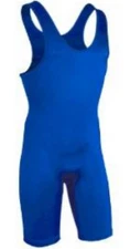Brute Solid Color High Cut Wrestling Singlet - Royal Blue