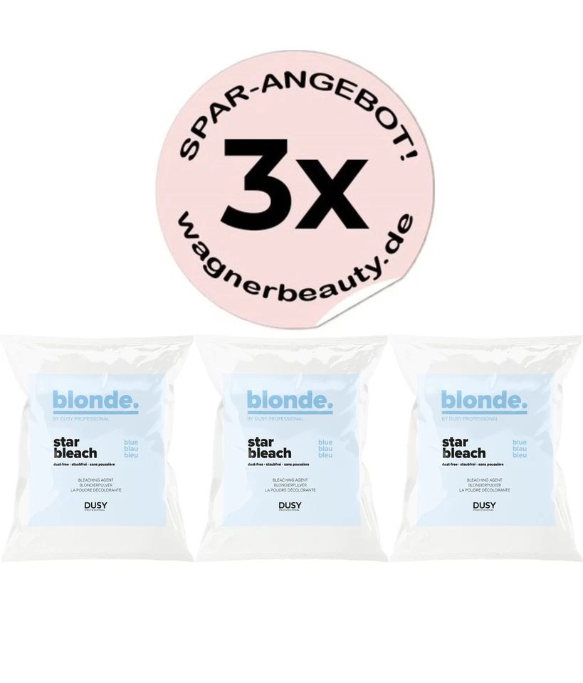 Dusy Star Bleach staubfreies Blondierpulver 3x 500g (26,60 EUR/kg)