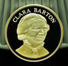 925 Silver Franklin Mint Art Round Valley Forge Clara Barton