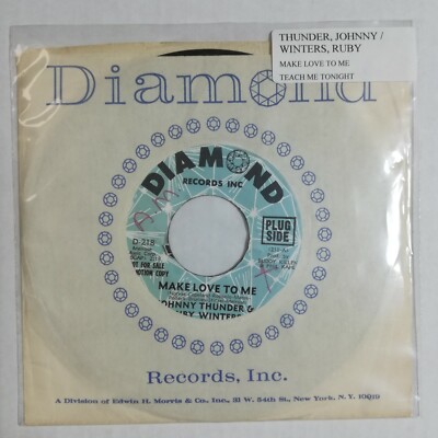 JOHNNY THUNDER + RUBY WINTERS Make Love To Me / Teach Me Tonight 45 Diamond D218