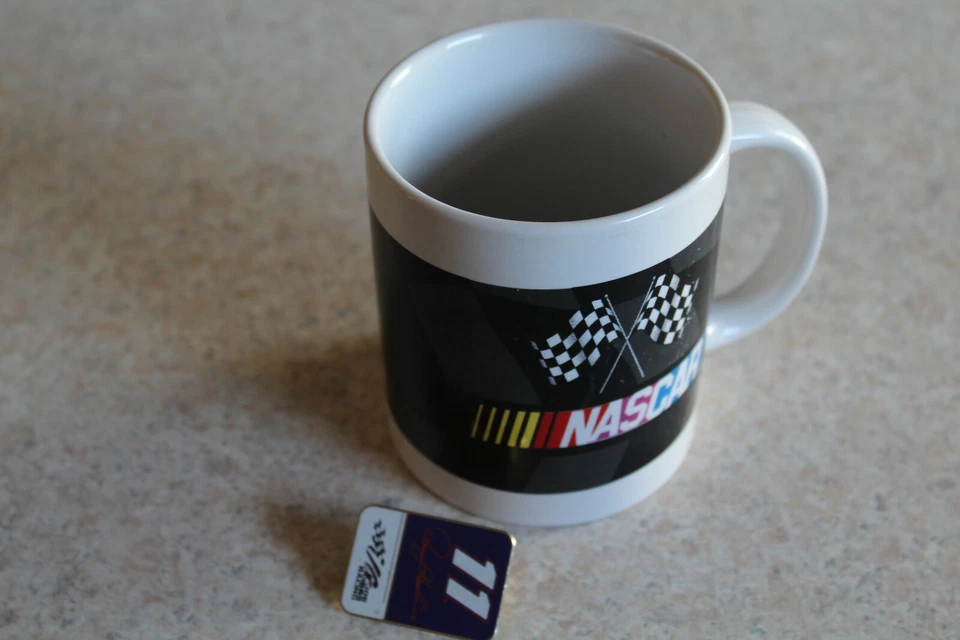 NASCAR MUG/CUP AND DENNY HAMLIN #11 PIN - Image 3 of 4