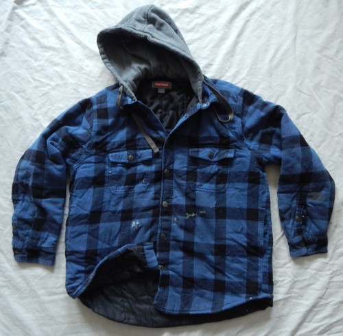 Black Plaid Lined Flannel Hooded 