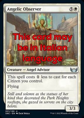 MTG 4x ANGELIC OBSERVER EXC - ANGELICA OBSERVATORY 1 - SNC - MAGIC