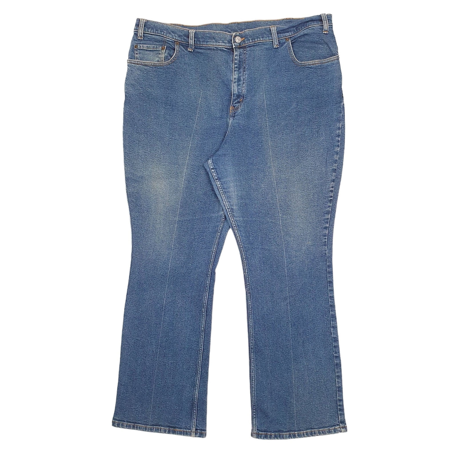 LEVIS 515 Jeans Boot Cut Fit Blue Denim Trousers Womens UK24 image 2