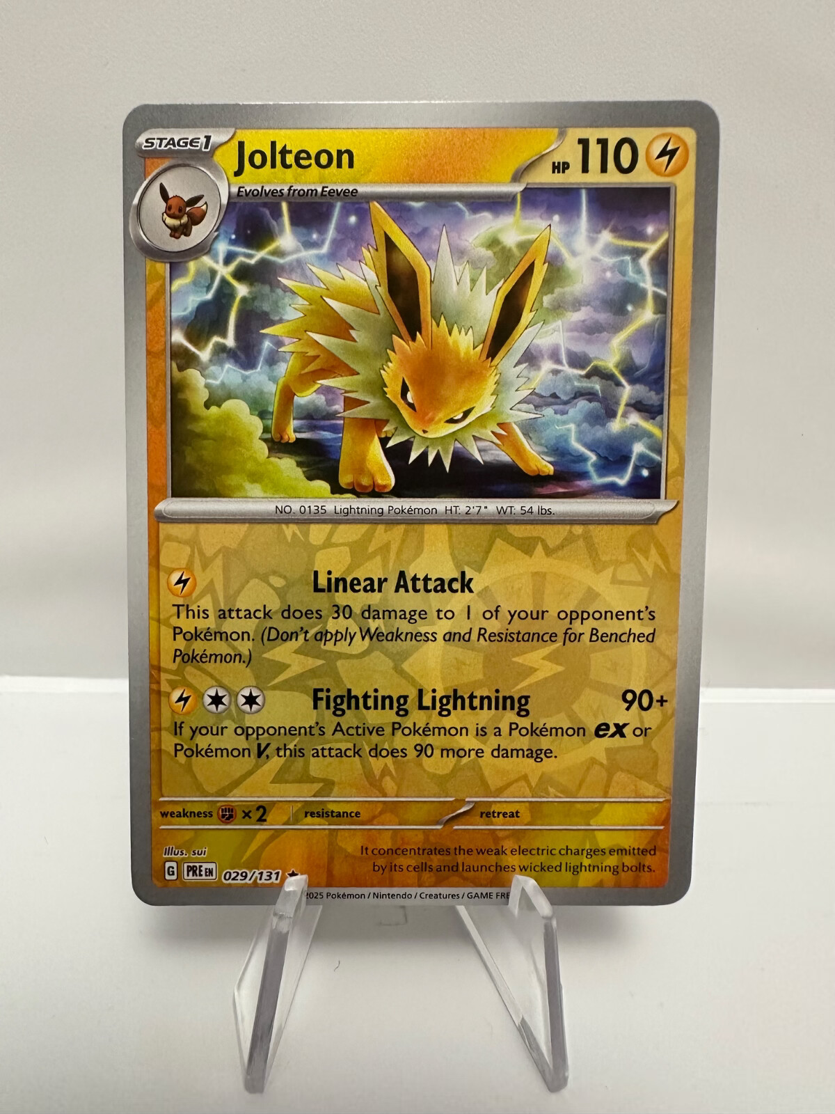 Prismatic Evolutions Jolteon 029/131 Reverse Holo Rare Pokémon TCG NM
