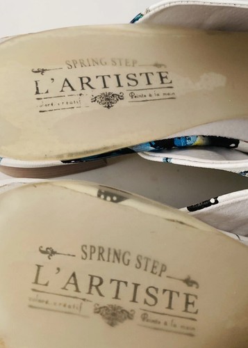 Spring Step L’artiste Slip On Heeled Sandals Women Size EU 42 Butterfly Novelty - Picture 7 of 11