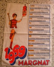 VINS MARGNAT CALENDRIER TISSU 1969 no ricard casanis pichet 