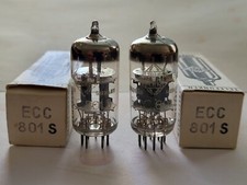 Telefunken Ecc801s Ecc81 Matched Pair Orig. Boxes ◇ Bottom - Ulm 1960 - Strong