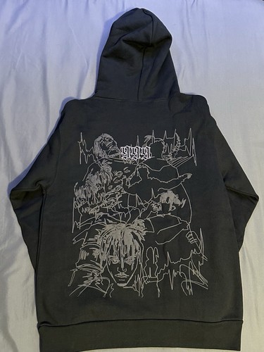 JUICE WRLD 999 x Revenge 'Script' Hoodie Black RARE - Picture 2 of 3