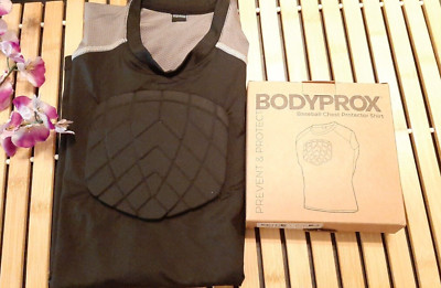 Youth BODYPROX BASEBALL CHEST PROTECTOR SHIRT Lg  / Black  NEW