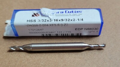 NIAGARA CUTTER DR209 Centercutting Double End Uncoated Spiral Flute EDP N66030