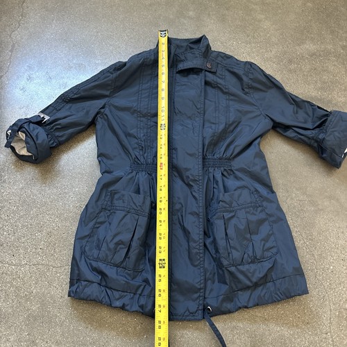 JACKET Silvian Heach short sleeve light weight nylon blue w/ front zipper sz S - Picture 14 of 16