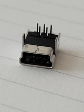 10pcs Mini USB Type B Female Socket 5-Pin Right Angle DIP Jack Connector