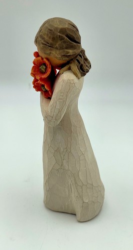 Vintage 2009 Willow Tree "Surrounded by Love" Mädchen mit roten Blumen - ohne Karton - Bild 2 von 12