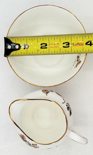 Vintage Royal Chelsea English Bone China Floral Petite Sugar Bowl & Creamer Set - Picture 6 of 9