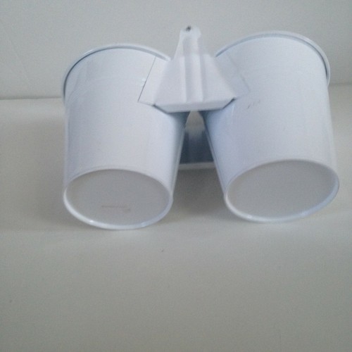 NEW! Indoor and Outdoor Collection Double Buckets White Metal with Wood Handle - Picture 8 of 11