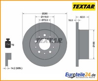 2 St. Bremsscheibe Pro Textar 92157403 FüR Fiat Ducato Bus