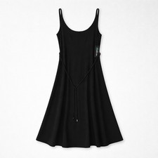 KARL LAGERFELD PARIS A Line Midi Black Dress MSRP 148 Size 12 NWT