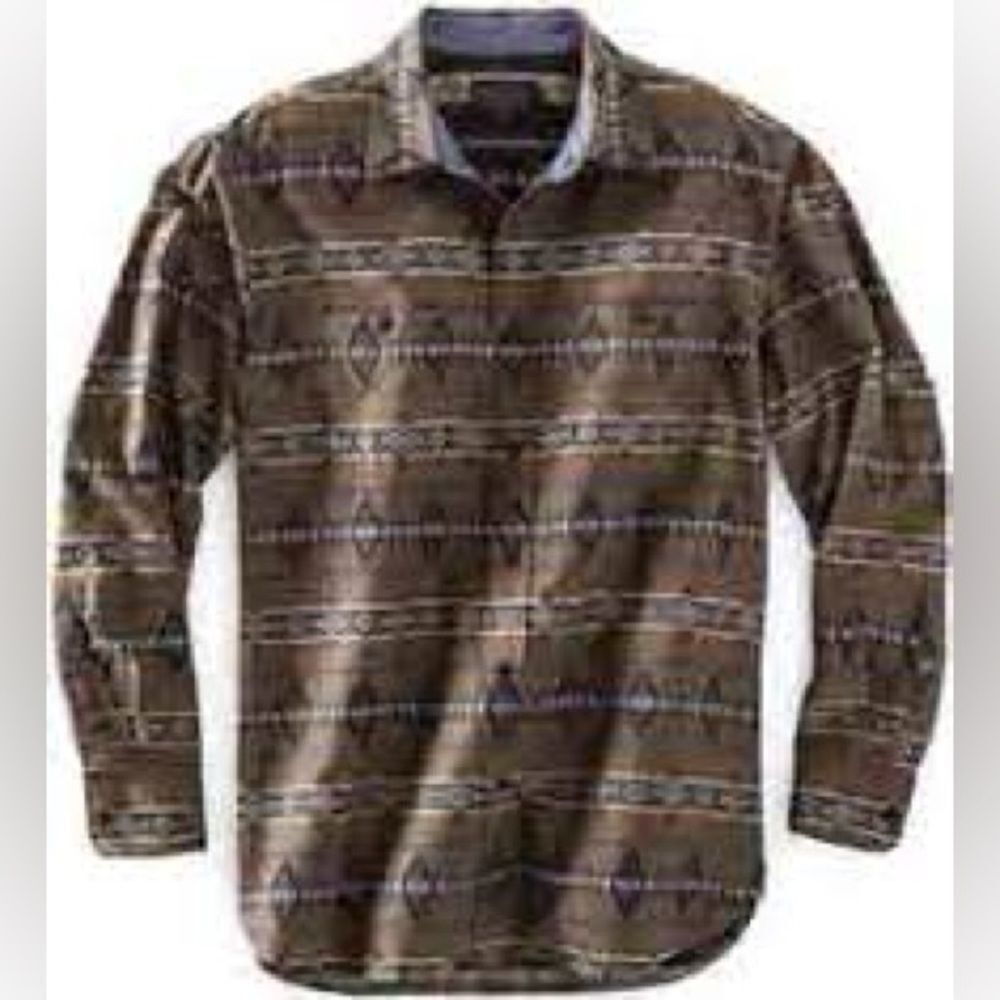 Pendleton Brown Patterned Casual Button Down Shirt - image 2