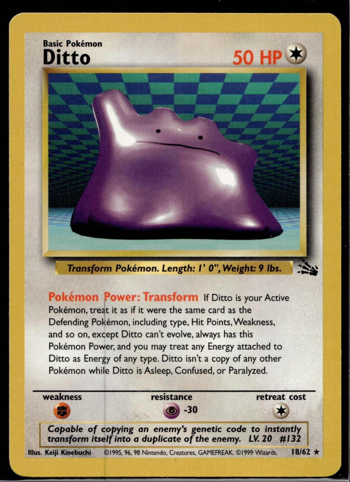 Ditto (18) Unlimited Rare Fossil 18/62 LP