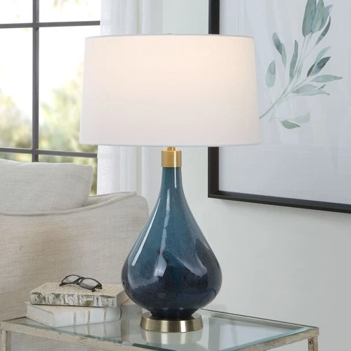Uttermost 30098 Riviera 28" Tall Vase Table Lamp - Blue - Picture 5 of 7