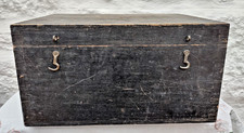 Vintage Wooden Storage Tool Box Chest with Handles. Well Made and Solid.