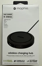 Mophie 10W Wireless Charging Hub with USB-C & USB Ports - Black