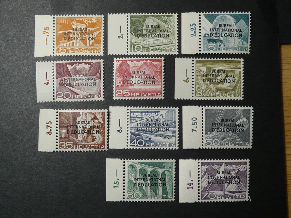 Schweiz, Ämter BIE/IBE , Mi.-Nr.: 29-39 , postfrisch , KW: 80,00