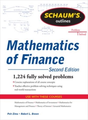 SCHAUMS OUTLINE OF MATHEMATICS OF FINANC by Robert Brown Paperback Self Help