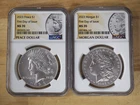 2023 P MORGAN & PEACE Silver Dollar Set First Day of Issue NGC MS 70 - FREE SHIP