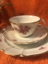 Antikes Nymphenburg  Kaffee Set Tasse Untertasse Kuchenteller 
